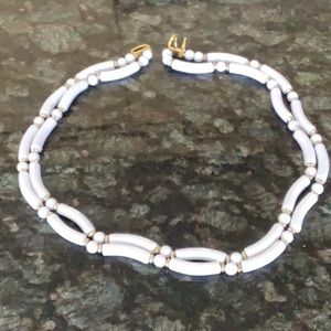 Double strand 24” WHITE long beaded necklace